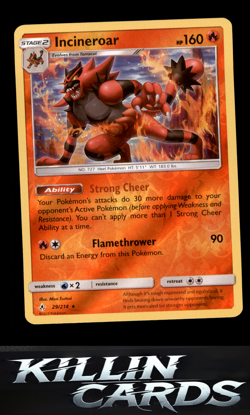 Reverse Holofoil Incineroar 29/214 Pokemon Rare SM - Unbroken Bonds Card NM - Image 1