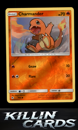 Reverse Holofoil Charmander 7/68 Pokemon Common Hidden Fates Card NM - Image 1