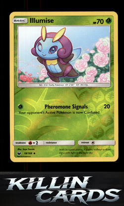 Reverse Holofoil Illumise 18/168 Pokemon Uncommon SM - Celestial Storm Card NM - Image 1