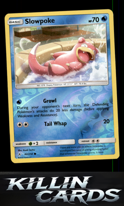 Reverse Holofoil Slowpoke 42/214 Pokemon Common SM - Unbroken Bonds Card NM - Image 1