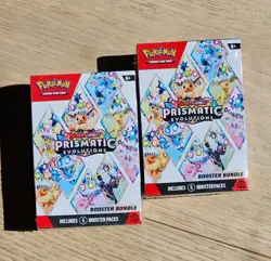 LOT OF 2 Pokemon Scarlet & Violet Prismatic Evolutions Booster Bundle New Sealed - Image 1