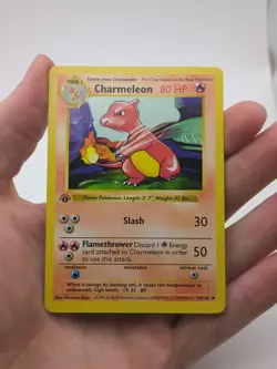 CHARMELEON 1ST EDITION SHADOWLESS Pokemon Non Holo Base Set 24/102 English WOTC - Image 1