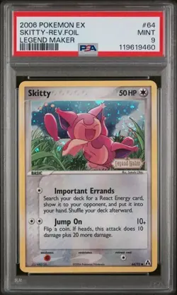 Pokemon Skitty Reverse Holo 64/92 Legend Maker PSA 9 POP 62, 17 Higher - Image 3