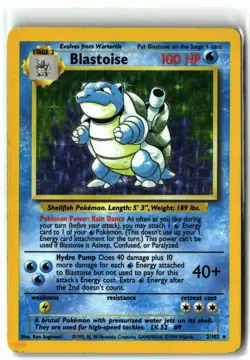 1999 Blastoise ⭐ 2/102 Holo Rare Base Set Vintage WOTC Unlimited Pokemon MP - Image 1