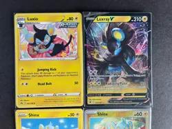 Luxray V Astral Radiance + Luxio + Shinx (x2/1RevHOLO) 4-card Pokemon lot - PWE - Image 4