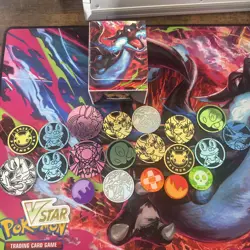Lot of 16x Official Pokemon TCG Coins - Image 1