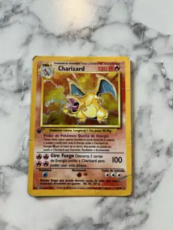 Charizard 1st Edition Base Set Holo Spanish 4/102 Pokemon (Heavily played) - Image 1