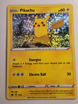Pokemon TCG Pikachu 7/15 McDonalds Collection 2022 Holo MP - Image 1