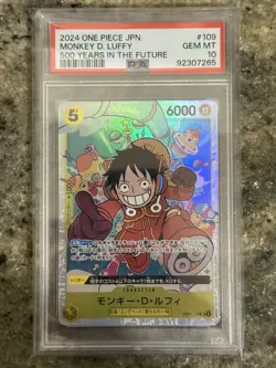 PSA 10 Monkey D. Luffy OP07-109 500 Years In The Future Japanese - Image 1