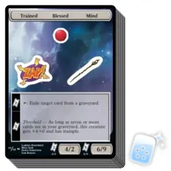 10 pcs TRAINED BLESSED MIND STICKER SHEET (44/48) Unfinity Magic MTG MINT CARD - Image 1