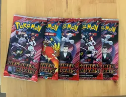 Pokemon TCG Destined Rivals Sealed Booster Packs 5x 10 Cards English - Image 1