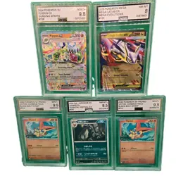 5x Graded Pokemon TCG Cards Lot AGS - Image 1