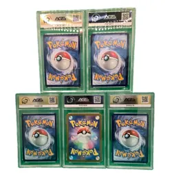 5x Graded Pokemon TCG Cards Lot AGS - Image 2
