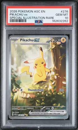 2026 POKEMON ASCENDED HEROES SIR PIKACHU EX PSA 10 + Possible Random IR card/s. - Image 1