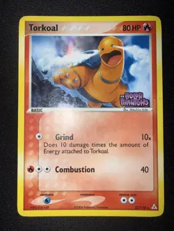 Torkoal 33/110 Reverse Holo Stamped EX Holon Phantoms Pokemon Card - Image 2