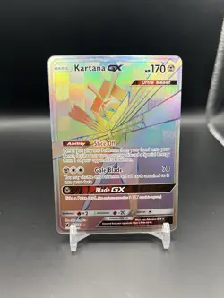 Pokemon TCG Kartana GX Full Art Rainbow Hyper Rare Card 117/111 - Image 1