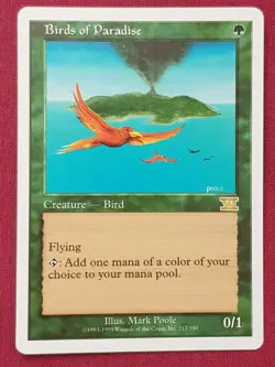 Magic The Gathering 6TH EDITION BIRDS OF PARADISE green card MTG SIXTH - Image 1