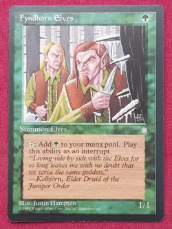 Magic The Gathering ICE AGE FYNDHORN ELVES green card MTG - Image 1