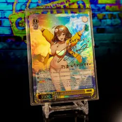 Anis Waifu Card Nikke Goddess of Victory Flash Gold Rainbow Holo Foil Signed SP - Image 2