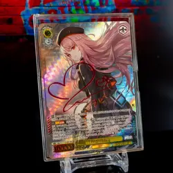 Rapi Waifu Card Nikke Goddess of Victory Flash Red Rainbow Holo Foil Signed SP - Image 1