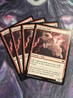 Magic the Gathering (mtg): VOW: Lightning Wolf (x 4) - Image 1