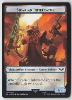 Soldier (003) // Sicarian Infiltrator Token LP 3 // 8 Warhammer MTG - Image 2