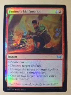 MTG Untimely Malfunction #161 Regular NM/Mint Duskmourn: House of Horror - Image 1