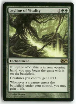 Leyline of Vitality 183 Rare Magic 2011 (M11) Magic: The Gathering LP - Image 1