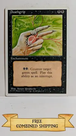 4x Deathgrip MTG Core Set 4th Edition Regular - Image 3