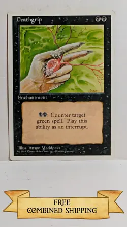 4x Deathgrip MTG Core Set 4th Edition Regular - Image 4