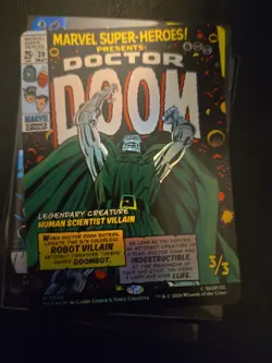 Doctor Doom (Borderless) Marvel Super Heroes Foil Comic Book Cover Magic MTG - Image 1