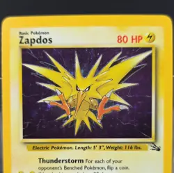 Wizards Pokemon TCG Zapdos 15/62 Fossil Unlimited Holo Rare English 80HP 1999 - Image 5