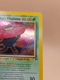 Erika's Vileplume Gym Heroes Holo Rare No. 5/132 Pokemon - 2000 SWIRL - Image 3