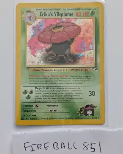 Erika's Vileplume 5/132 Gym Heroes WoTC Holo Rare Pokemon - NM - Image 1