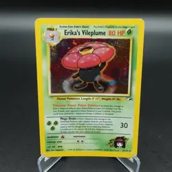 POKEMON CARD 2000 GYM HEROES ERIKA'S VILEPLUME HOLO RARE 5/132 EX - Image 1