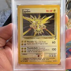 Pokemon TCG Zapdos Base Set 2 Holo Rare 020/130 English PSA 8 - Image 4