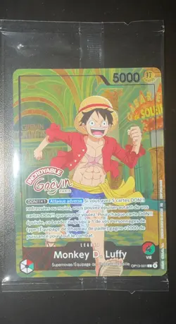 One Piece Musee Grevin Paris Luffy OP13-001 Museum Promo Card 6/26/2026 - Image 1