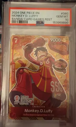 Monkey.D.Luffy (Bandai Card Games Fest 24-25) P-080 One Piece Promotion Cards... - Image 1