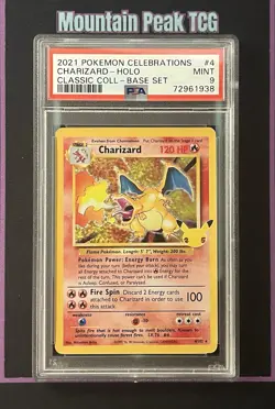 PSA 9 Charizard 4/102 Holo - Celebrations: Classic Collection - Pokemon Card - Image 1