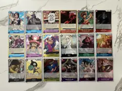 One Piece CCG. Lot of 18 Foil Rare. English Cards. Free Shipping See Photos - Image 1
