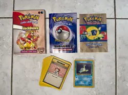 Pokemon Lockdown Theme Deck Set WOTC Vtg Box Set Fossil 1999 TCG Cards Manuals - Image 1
