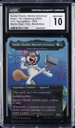 2025 MAGIC: THE GATHERING MYTHIC RARE SANDY CHEEKS MARTIAL ASTRONAUT CGC 10 - Image 1