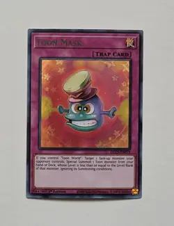 Yugioh Toon Mask DLCS-EN079 Ultra Rare 1st Edition Green - Image 1