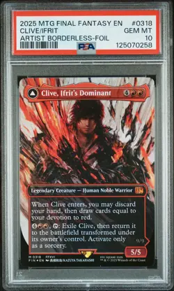 2025 MTG FINAL FANTASY CLIVE, IFRIT'S DOMINANT/IFRIT, WARDEN OF INFERNO PSA 10 - Image 1