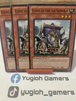 Yu-Gi-Oh Elder Of The Six Samurai X3 EXVC 1st Edition Common Light Played - Image 1