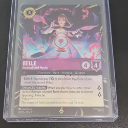 Disney Lorcana Foil Full Art Belle Accomplished Mystic & Beast 41P3 40P3 - Image 3