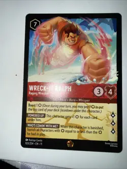Wreck-It Ralph Raging Wrecker 103/204 Winterspell Legendary Disney Lorcana Non F - Image 1