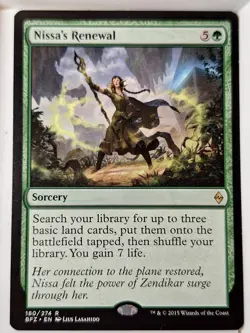 Nissa's Renewal - Battle for Zendikar - Magic the Gathering MTG Nice! - Image 1