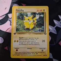 Pokemon TCG Pikachu 60/64 1st Edition Jungle Common 1999 - MP - Image 1