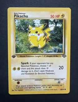 WOTC 1999 Pokemon TCG Pikachu 60/64 Jungle 1st Edition Common Regular 50 HP - Image 1